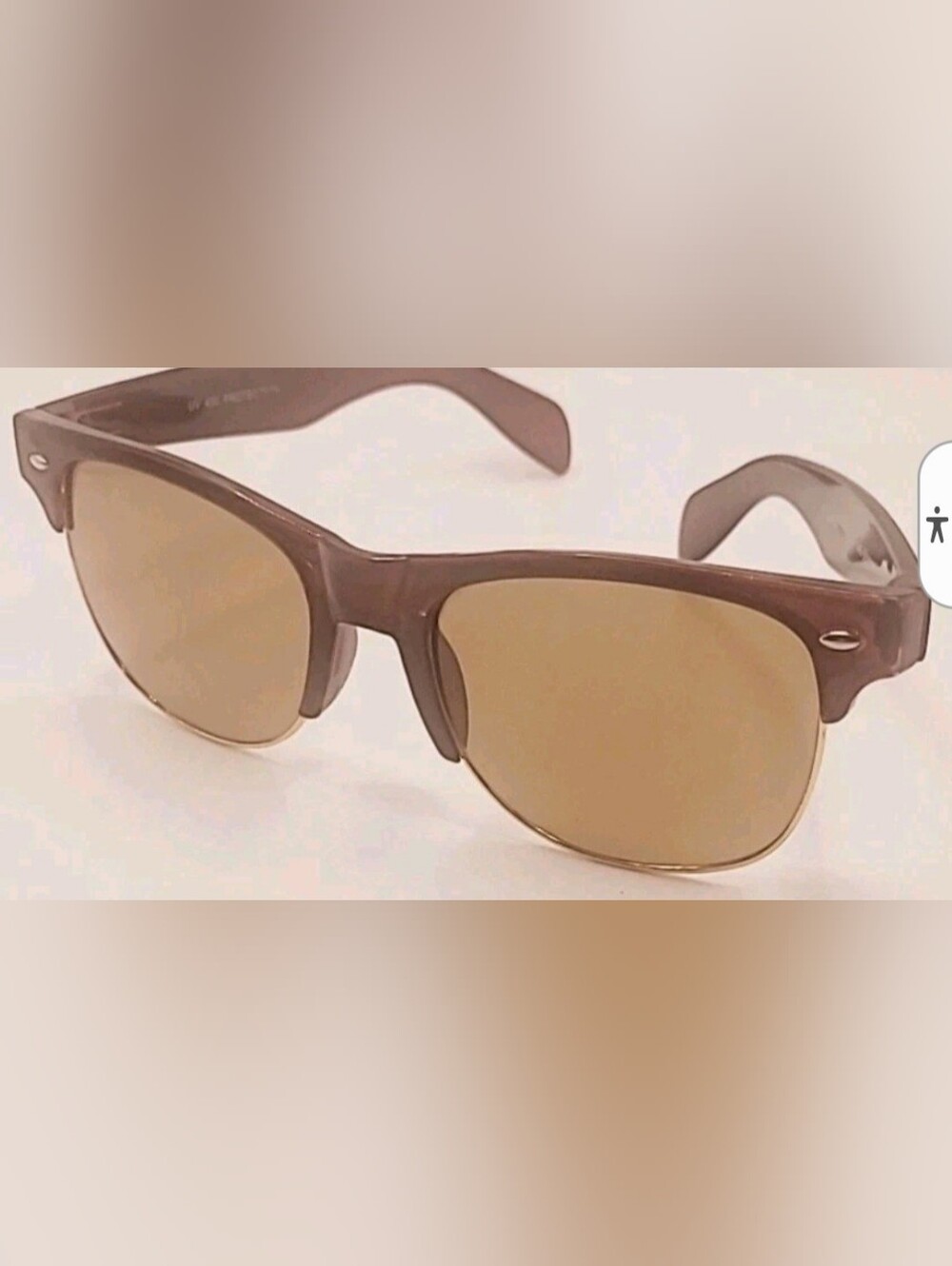 Rock Band Sunglasses  Model 3986 Ftwith Gold Tinted Lenses